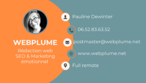 webplume carte de visite rédaction web et marketing emotionnel